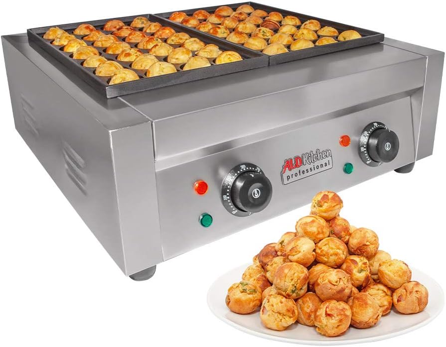 ALDKitchen Takoyaki Grill | Nonstick Octopus Balls Maker | 110V (56 Pcs)