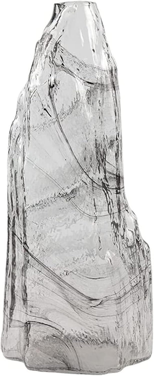 Moisture Flower Vase Transparent Glass Rockery Vase Ornament Desktop Living Room Flower Arrangement Appliance Vase Arrangement Decoration Vases for Flowers