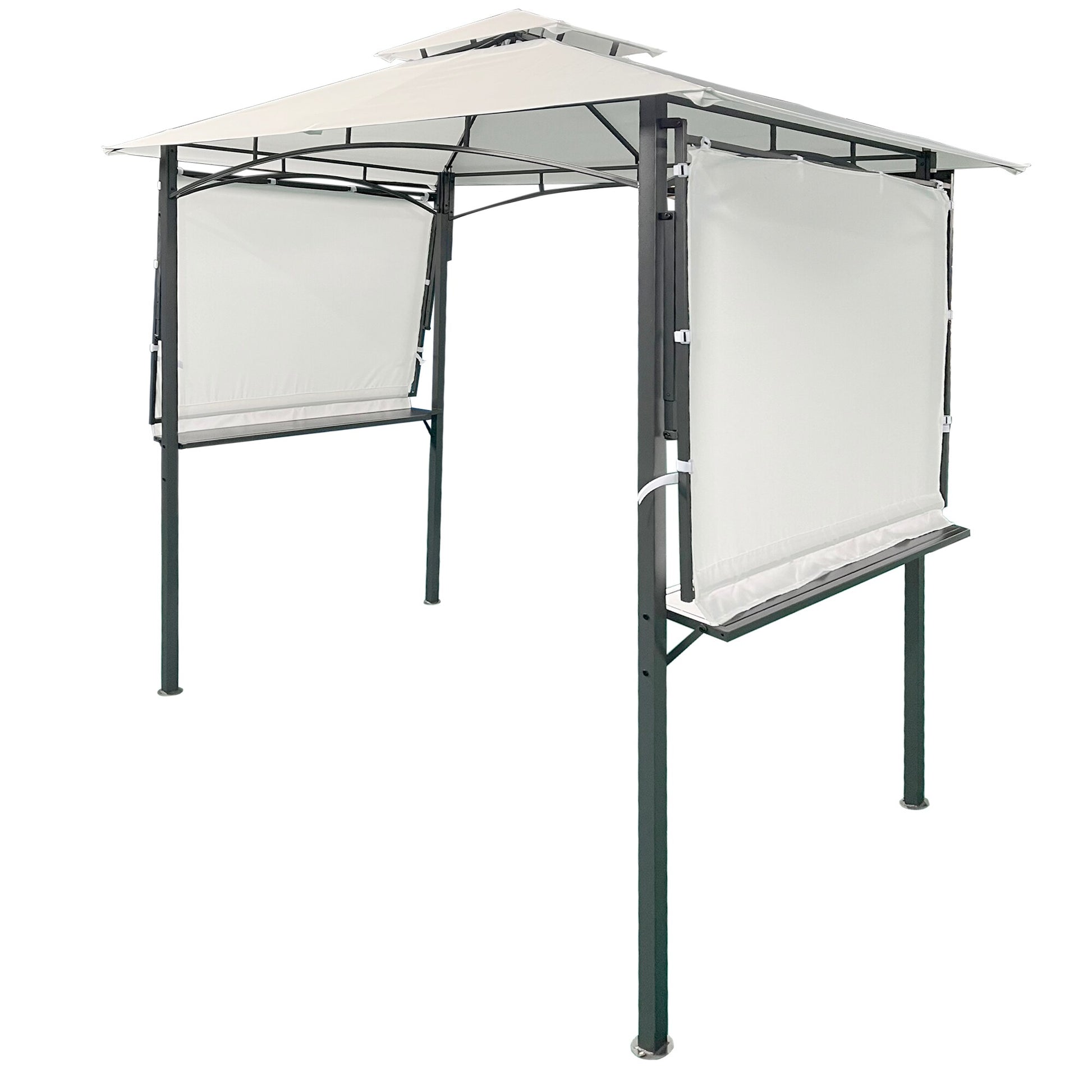 Afoxsos 13.1-ft x 4.5-ft BBQ Grill Gazebo White Grill Gazebo