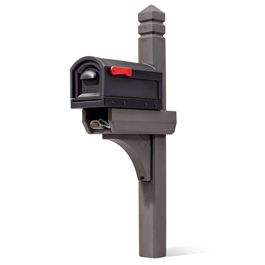 Step2 Ground Mount Black Plastic Extra Large Mailbox with Post 537300