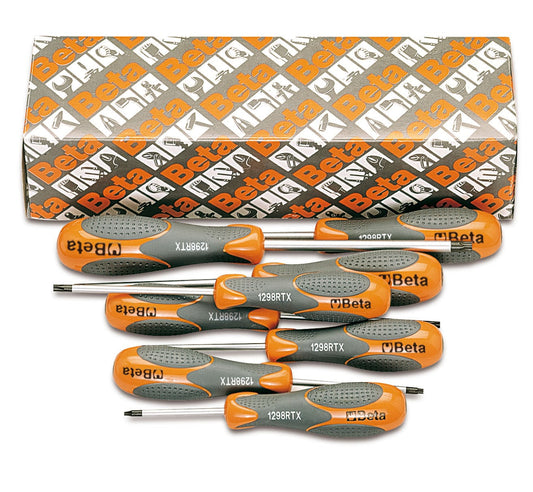 Beta 8-Piece Cushioned Grip Torx Screwdriver Set - Sizes T9, T10, T15, T20, T25, T27, T30, T40 12980308