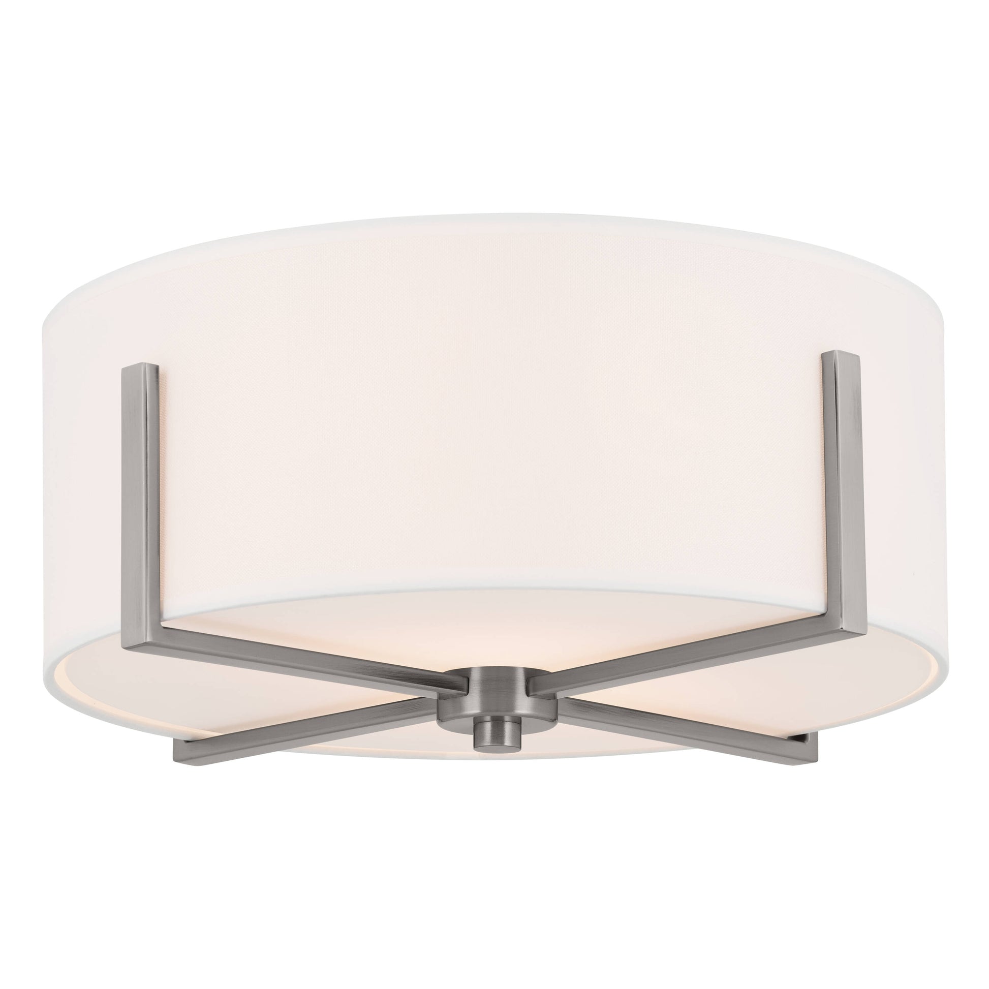 Kichler Malen 2 -Light 15.5-in Pewter Flush Mount Light 5384854