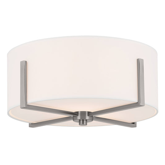 Kichler Malen 2 -Light 15.5-in Pewter Flush Mount Light 5384854