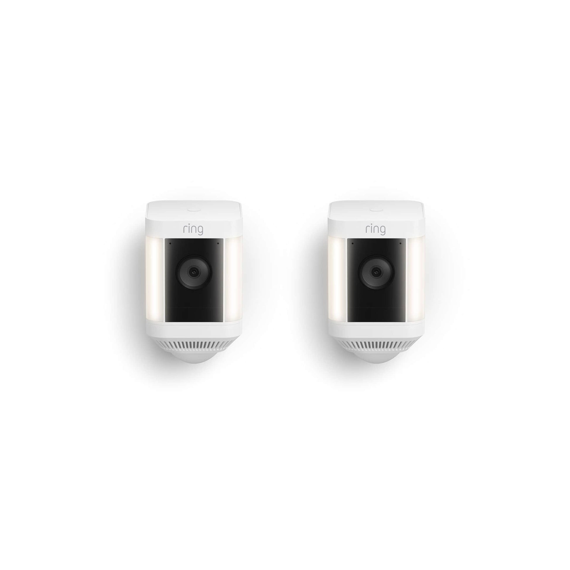 Ring Spotlight Cam Plus, Battery - Outdoor Smart Security Camera, White (2-Pack) B0B7QMF9T5