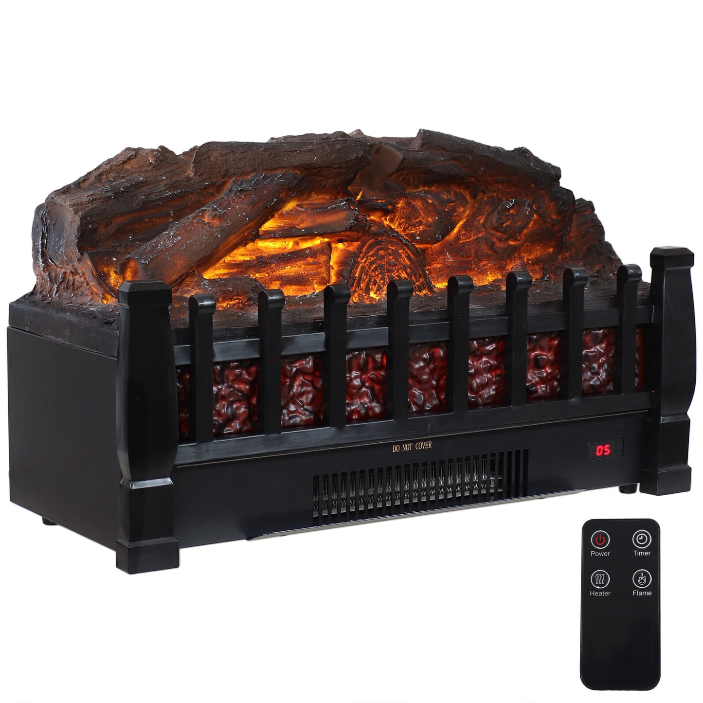 Sunnydaze Decor 20.25-in Black Electric Fireplace Insert LOE-404