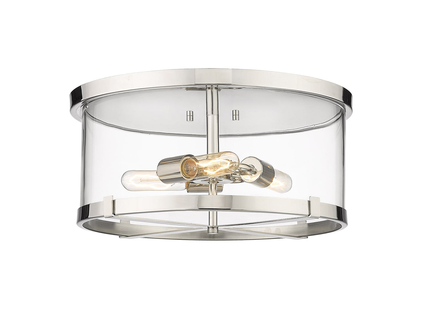 Z-Lite Callista 3 -Light 16.5-in Polished Nickel Flush Mount Light