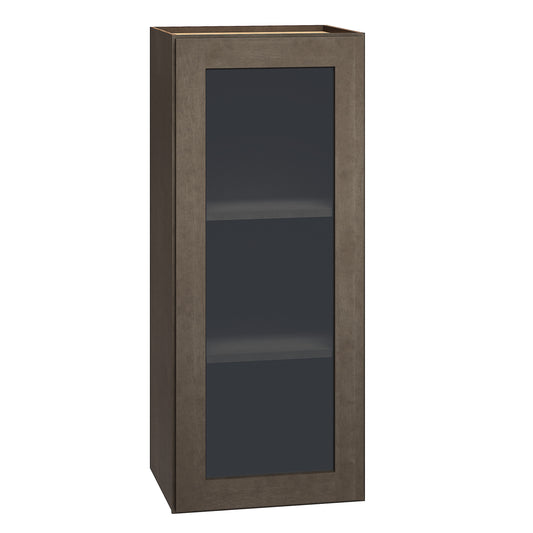 Diamond Express Jamestown 15-in W x 36-in H x 12-in D Colt Brown Wall Fully assembled Plywood Cabinet Cut for Glass Shaker