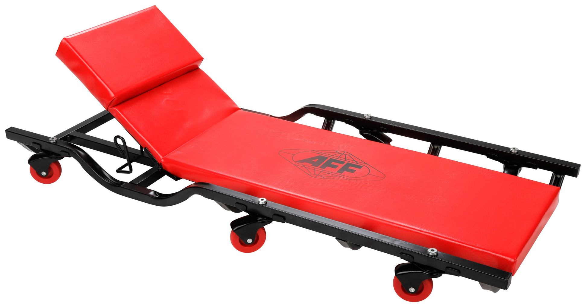 American Forge & Foundry Red Creeper with High-Density Foam Pad, 400 lbs. Weight Capacity, Drop Rail Design, 6 Swivel Casters 3908A