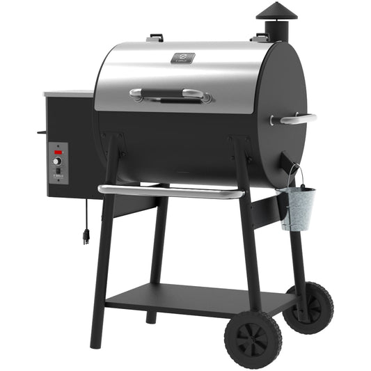 Z GRILLS ZPG-550A 590 sq in Black Pellet Grill and Smoker 7-IN-1 BBQ Wood Fire Grill ZPG-550A