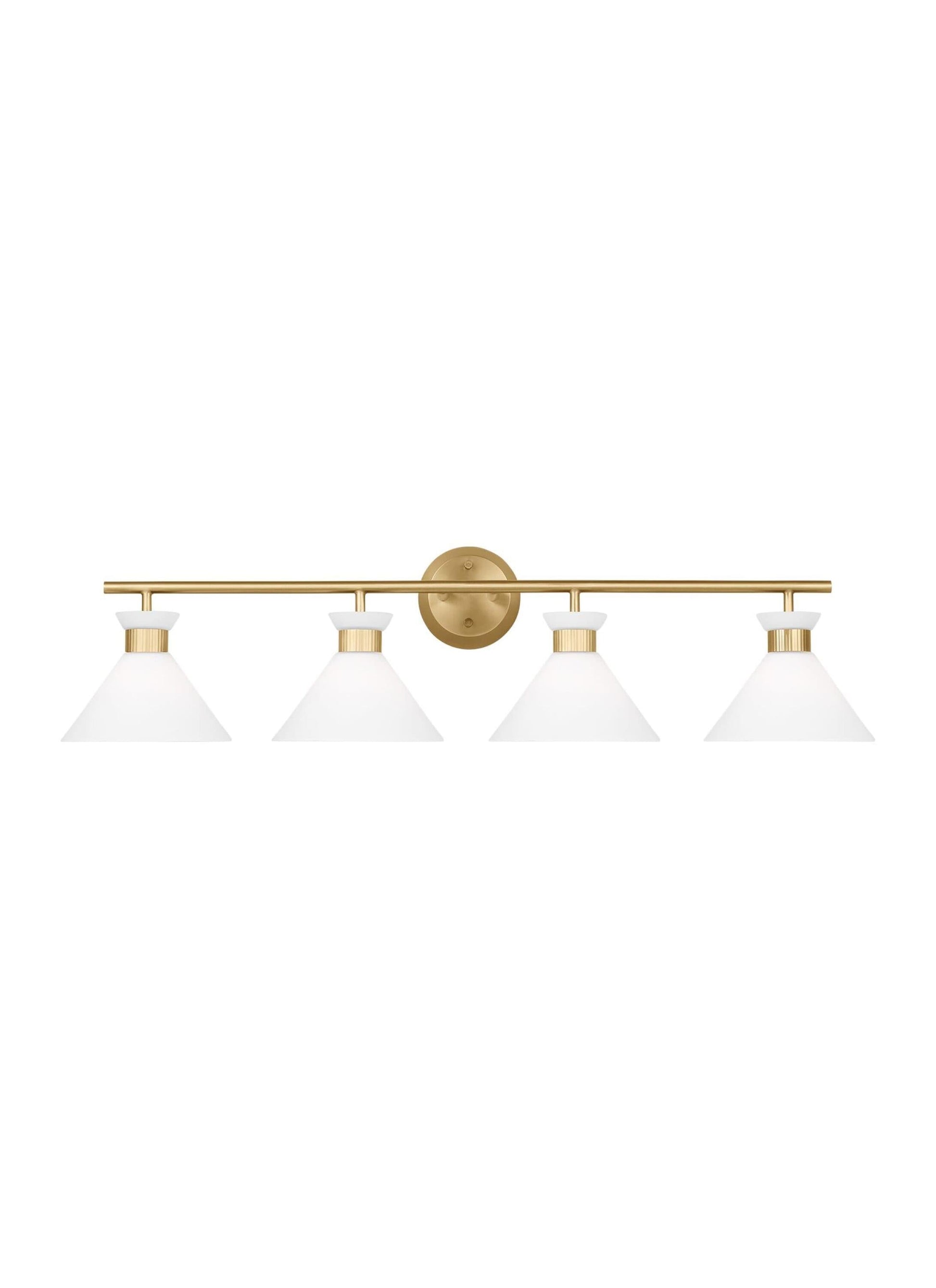 Scott Living Belcarra 36.75-in 4 -Light Satin Brass Modern/contemporary Vanity light