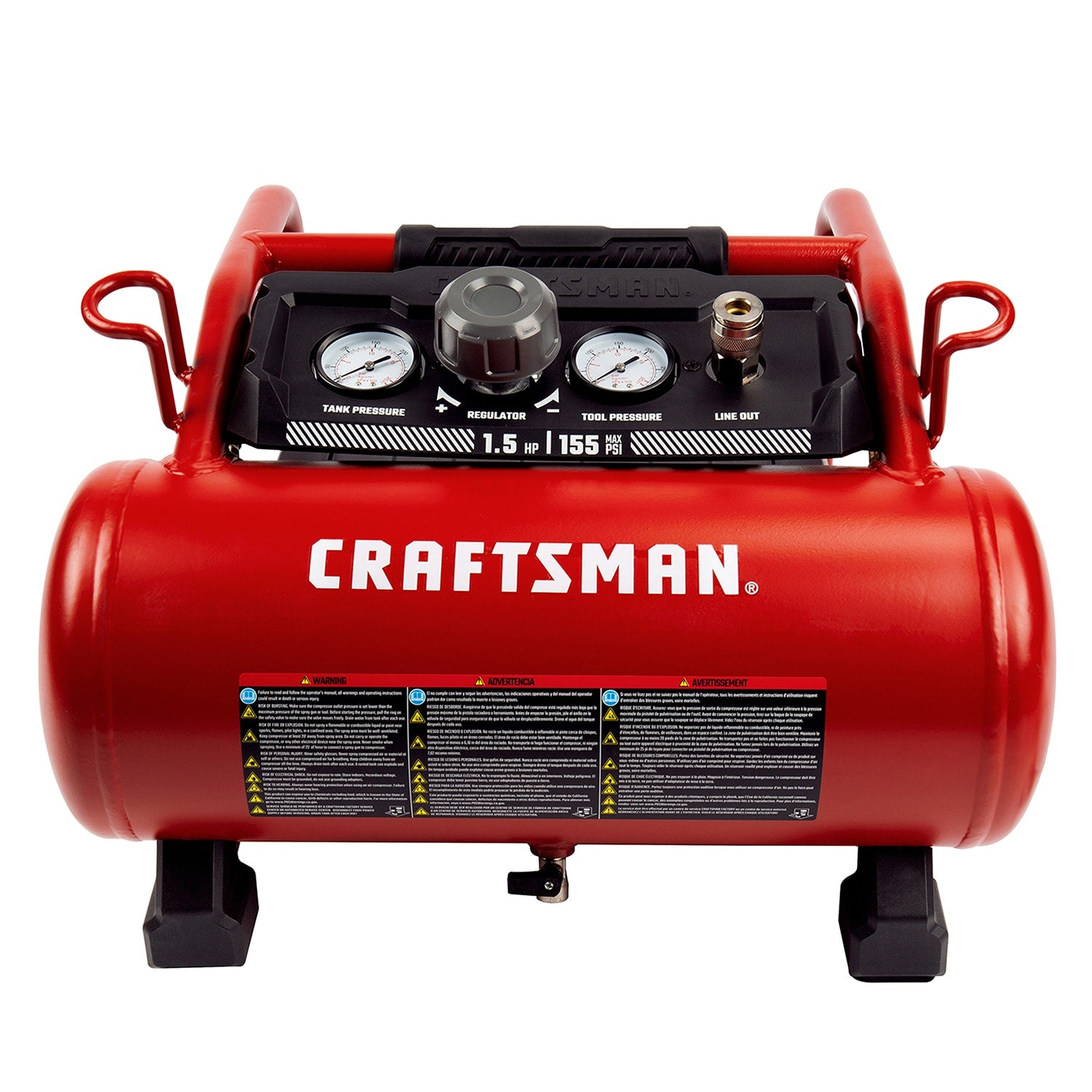 CRAFTSMAN 3-Gallon Portable Electric 155 PSI Hot dog Air Compressor