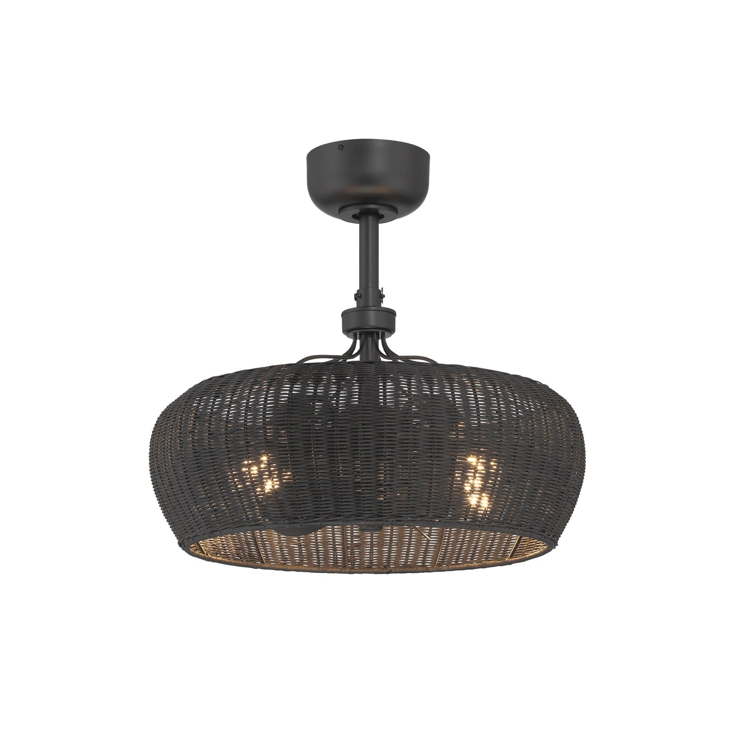 Arranmore Lighting & Fans MARIBEL 22-in Matte Black with Matte Blades Fandelier Ceiling Fan With Light - Remote Included ( 3 -Blade )