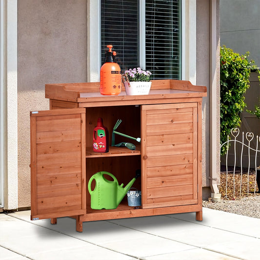 Runesay Wooden Outdoor Lockable Garden Tool Storage 2-ft x 3-ft Gambrel Style Outdoor Storage Shed with