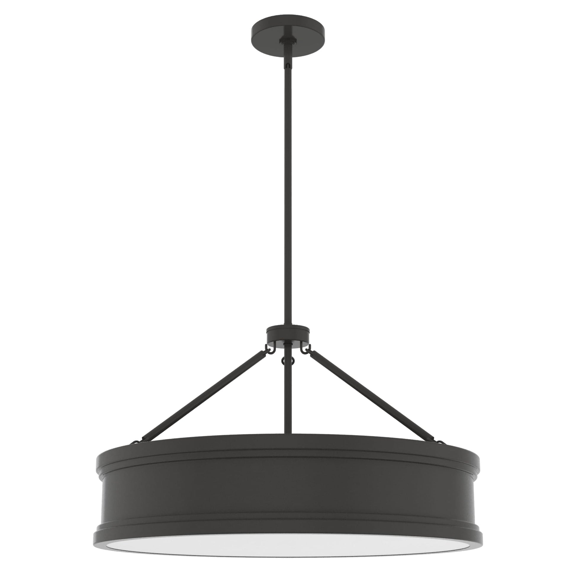 Hunter Capshaw 6 -Light Noble Bronze Traditional Frosted glass Drum Large Hanging Kitchen island light 5281668
