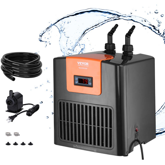 VEVOR 1/10-HP Hydroponic Water Chiller 1-Speed Indoor/Outdoor Portable Evaporative Cooler (Motor Included) HWQLQQJRQ01HPZC9FV1