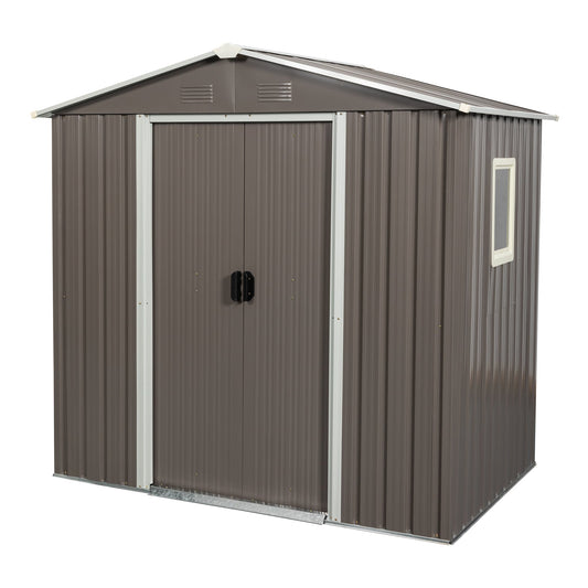 Clihome 5-ft x 6-ft Galvanized steel Metal Storage Shed