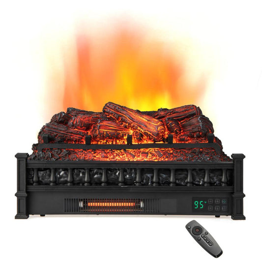 BABOOM 26-in W Black Infrared Quartz Electric Fireplace BOM-10360BK-CO