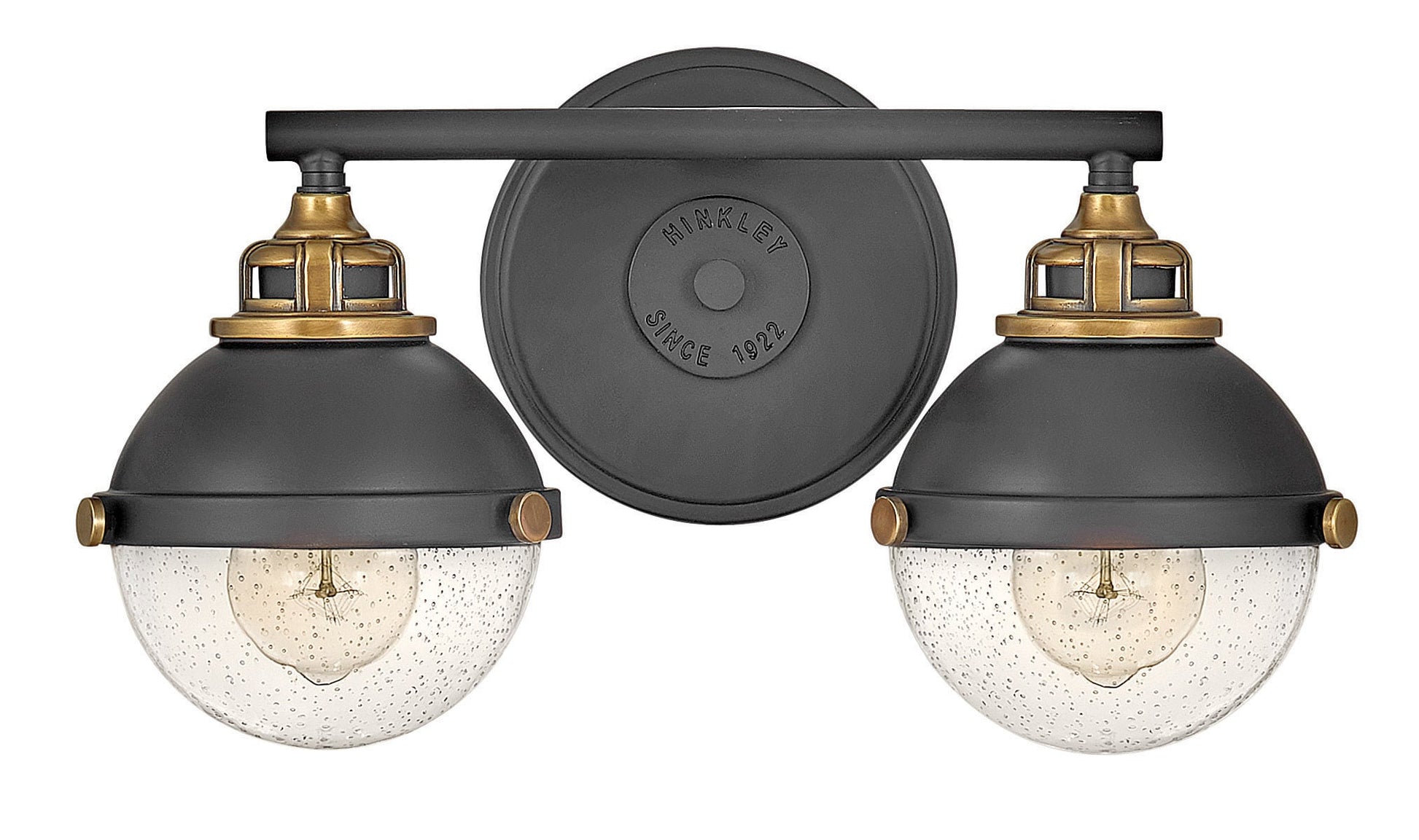 Hinkley Fletcher 16-in 2 -Light Matte Black Traditional Vanity light 5663168