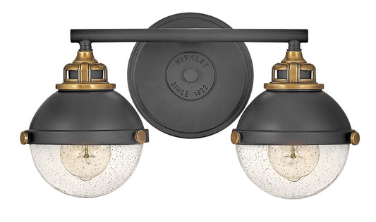 Hinkley Fletcher 16-in 2 -Light Matte Black Traditional Vanity light 5663168