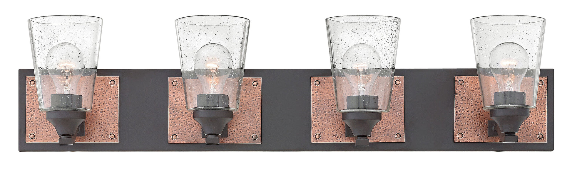 Hinkley Jackson 32.75-in 4 -Light Matte Black Rustic Vanity light 5663072