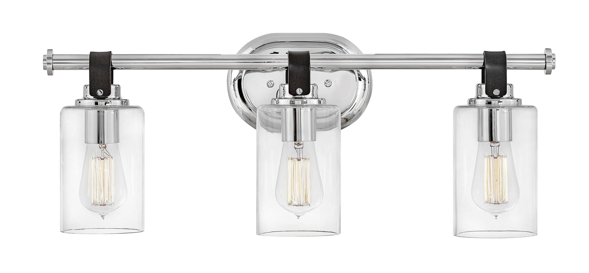 Hinkley Halstead 24-in 3 -Light Gloss Chrome Rustic Vanity light 5662917
