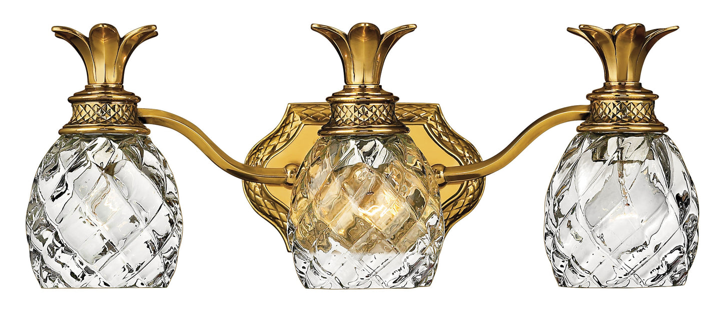 Hinkley Plantation 21-in 3 -Light Antique Brass Traditional Vanity light 5663233