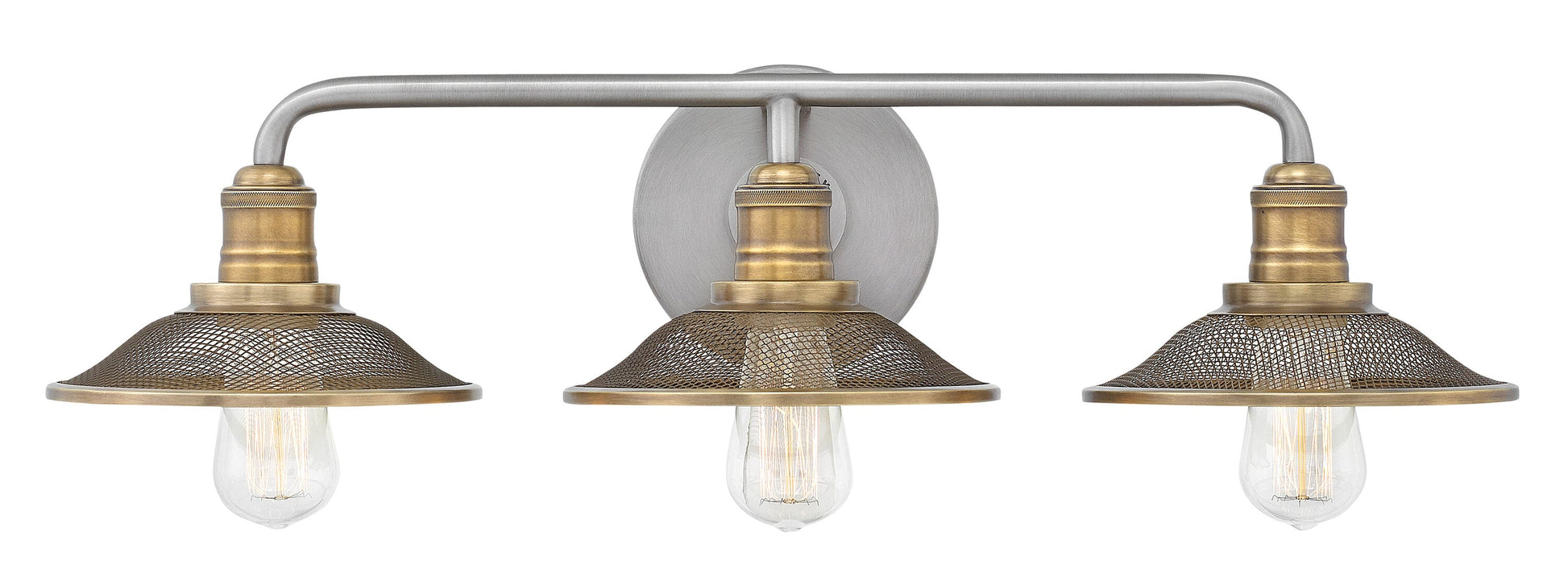 Hinkley Rigby 27-in 3 -Light Antique Nickel Industrial Vanity light 5662923