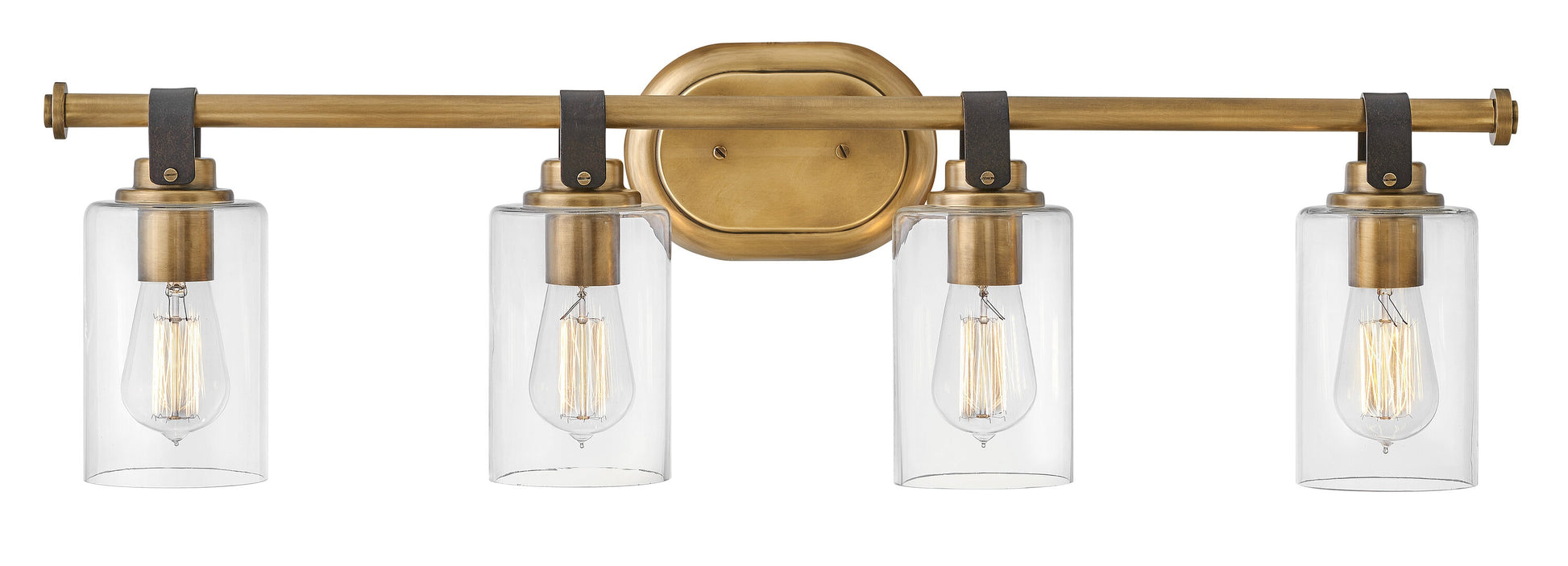 Hinkley Halstead 32-in 4 -Light Antique Gold Rustic Vanity light 5663053