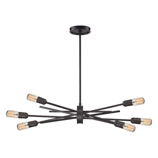 Westmore by ELK Lighting Ponderosa 6 -Light Bronze Modern/contemporary For Use in Bedrooms, Dining Rooms, Foyers, Kitchens, Living Rooms Chandelier