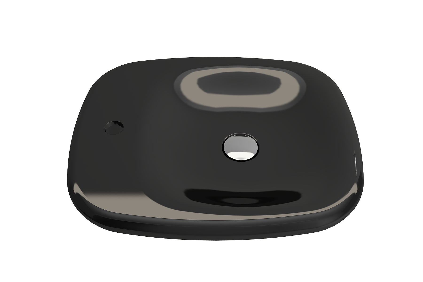 BOCCHI Fire clay Vessel Rectangular Modern Black Bathroom Sink ( 21.75-Inches x 17.75-Inches )