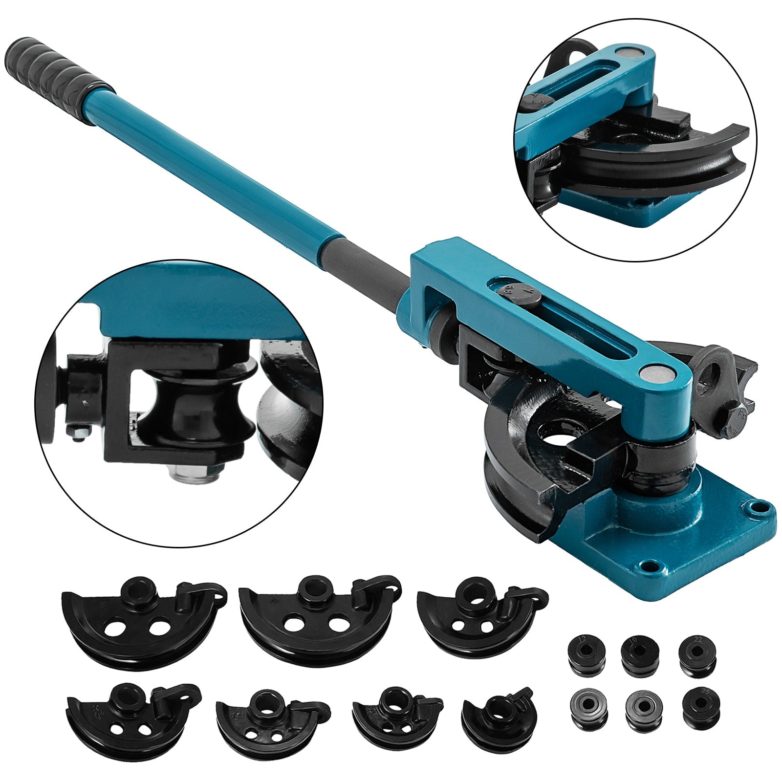 VEVOR Pipe Bender Manual Bench Bending Machine 3/8-IN-1-IN Tube Bender Set 7 Dies SDWGJ000000000001V0