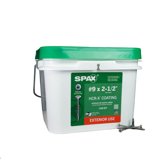 SPAX #9 x 2-1/2-in Double-barrier Multi-Material Exterior Wood Screws (1500-Per Box) 3191670450600