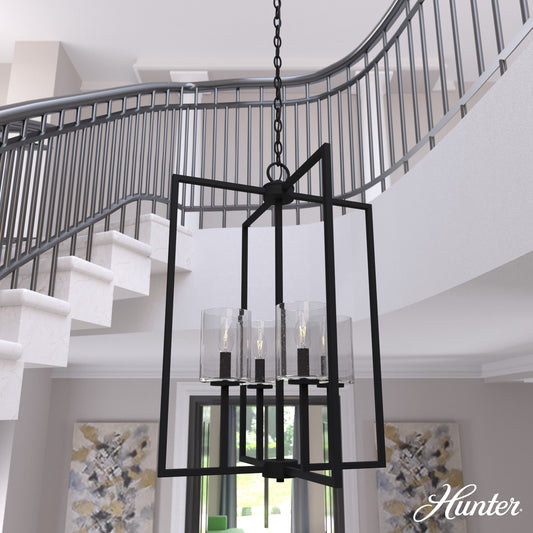 Hunter Kerrison 4 -Light Natural Iron Modern/contemporary Seeded glass Square Medium Hanging Kitchen island light 5281714
