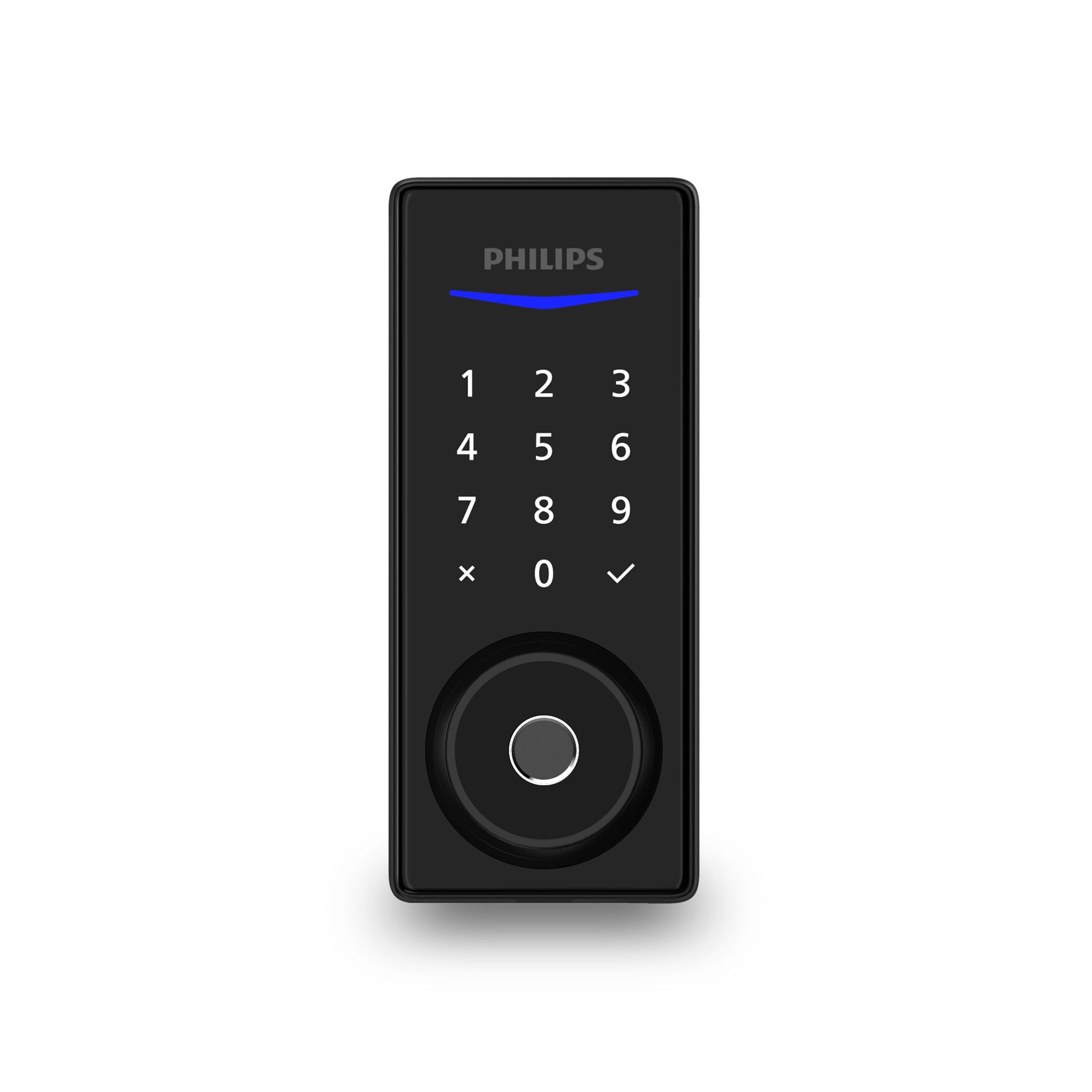 Philips Home Access 1000 Series Matte Black Electronic Deadbolt Fingerprint Touchscreen Keypad DDL210X-1H MB