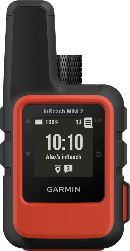 Garmin - inReach Mini 2 Compact Satellite Communicator 1.3" GPS with Built-In Bluetooth - Flame Red