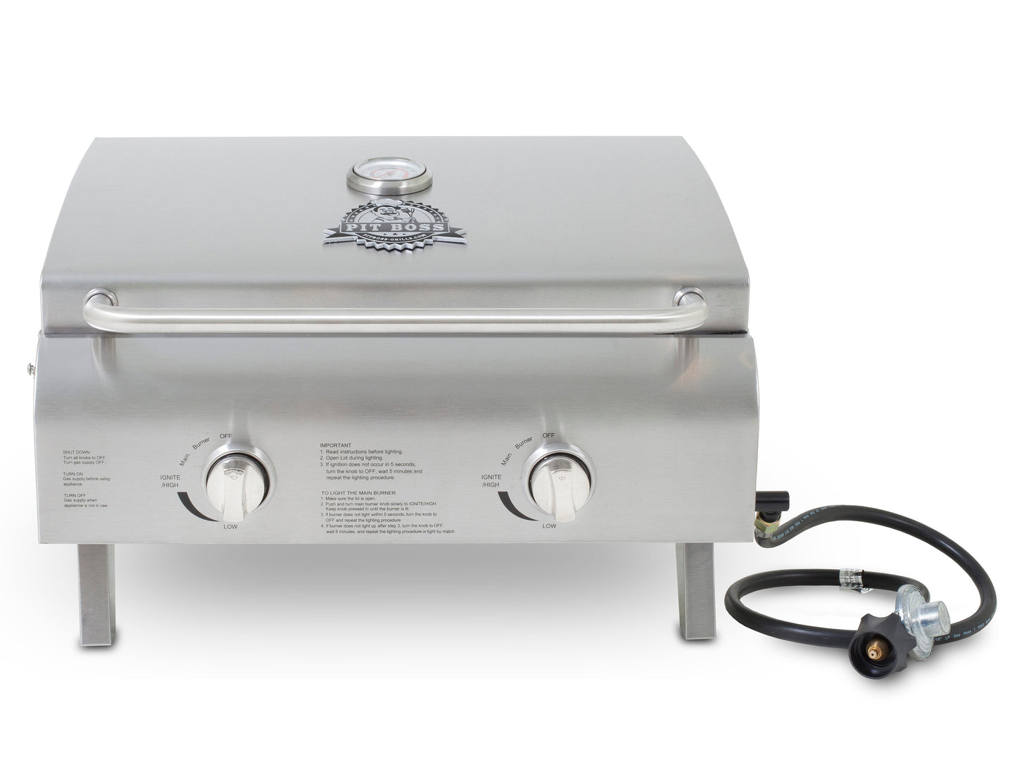 Pit Boss Silver 2-Burner Liquid Propane Gas Grill 75275