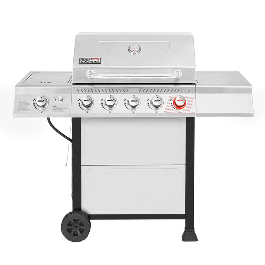 Royal Gourmet Stainless Steel 5-Burner Liquid Propane Gas Grill with 1 Side Burner GA5401T