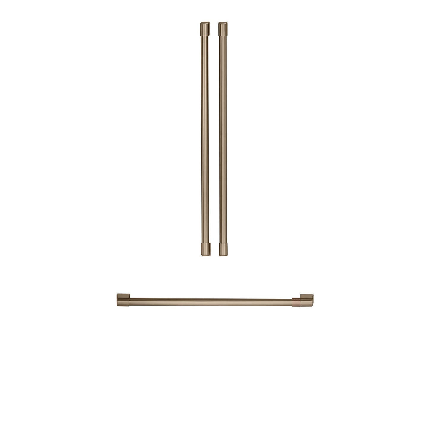 Cafe French Door Refrigerator 3 Piece Handle Kit- Brushed Bronze