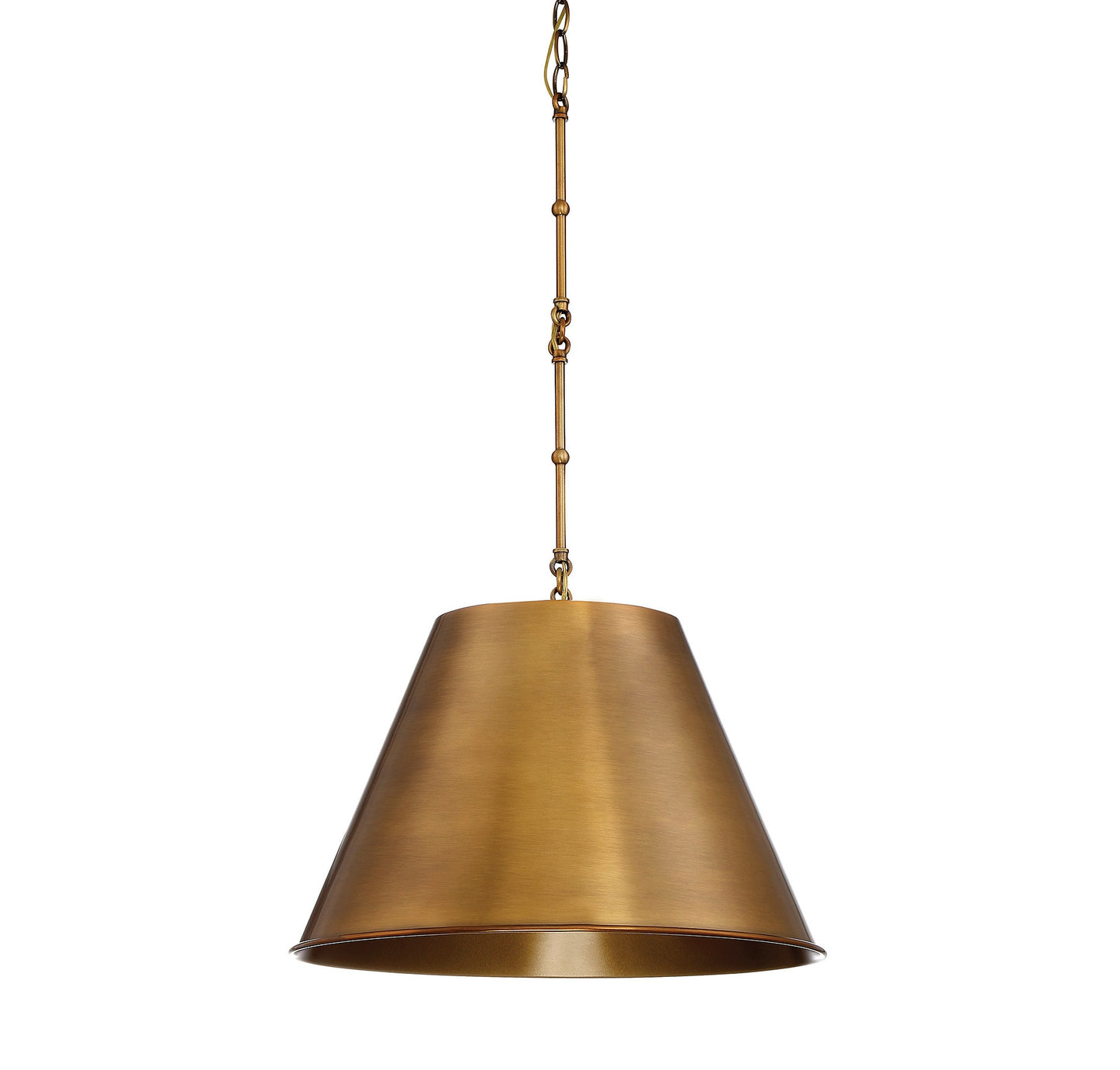 Savoy House Essentials Alden Warm Brass Traditional Bowl Medium Hanging Pendant light