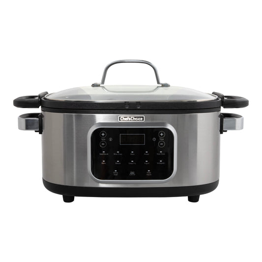Chef'sChoice 6-Quart Rectangle Programmable Large Slow Cooker (Stainless Steel) VCCC20SS13