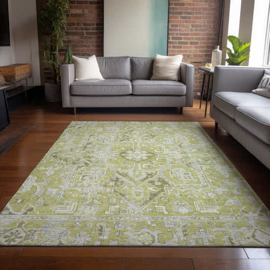 Addison Rugs Chantille ACN570AL 9 x 12 (ft) Aloe Rectangular Indoor/Outdoor Geometric Oriental Machine washable Area rug