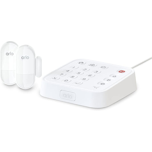 Arlo Security system kit Wi-fi Compatibility Smart Hardwired Home Security System in White SS1201-100NAS