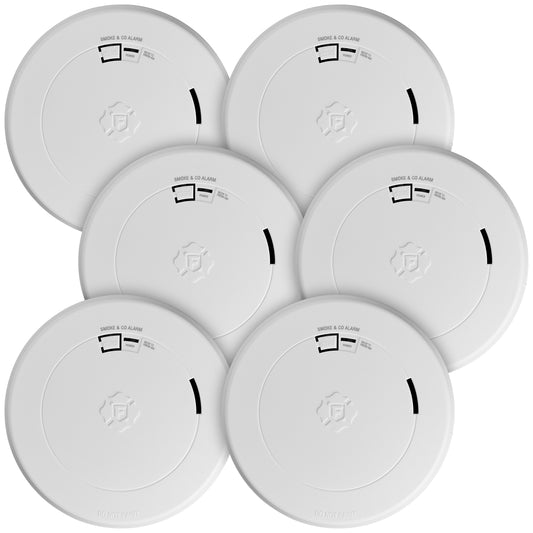First Alert BRK 10-Year Battery 6-Pack Battery-operated Combination Smoke and Carbon Monoxide Detector 1046801