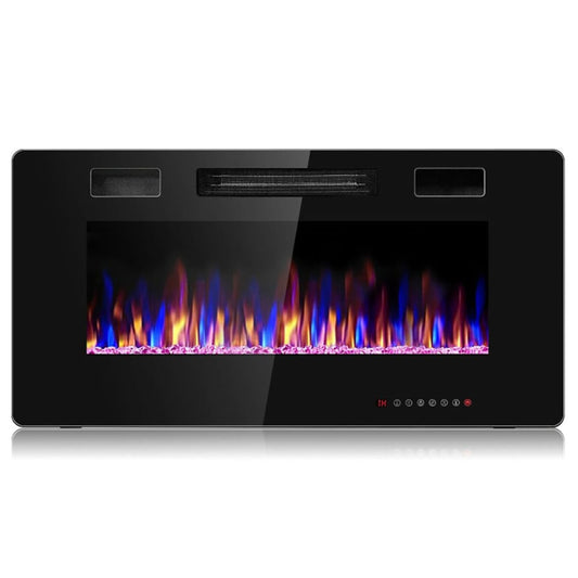 CASAINC 36-in W Black Fan-forced Electric Fireplace WF-EP24703
