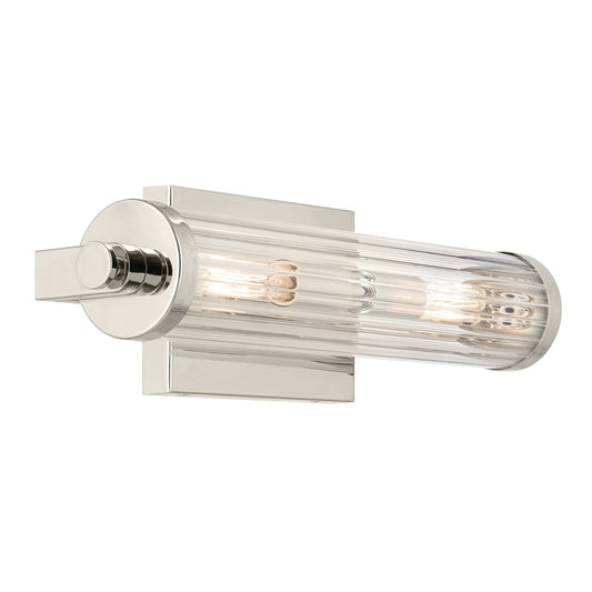 Kichler Azores 16-in 2 -Light Polished Nickel Industrial Vanity light bar 5696760
