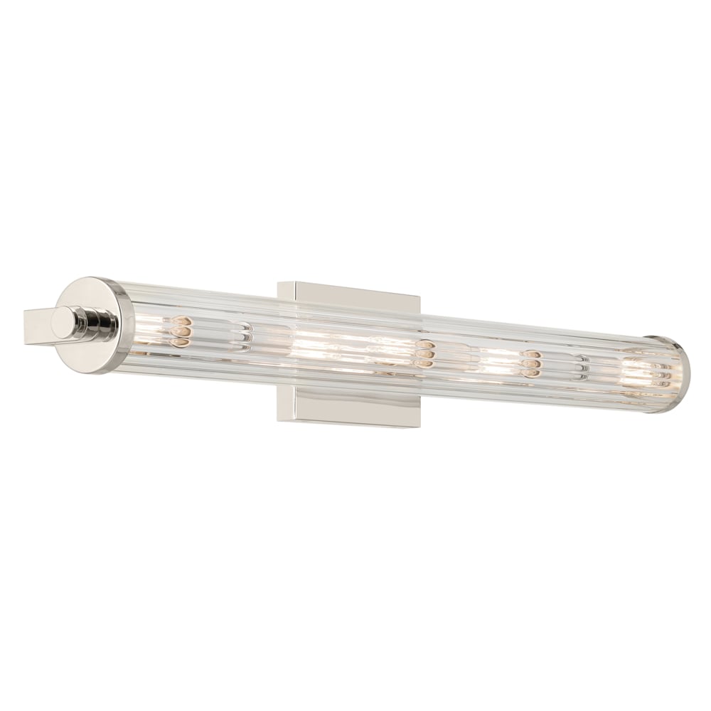 Kichler Azores 32-in 5 -Light Polished Nickel Industrial Vanity light bar 5696754