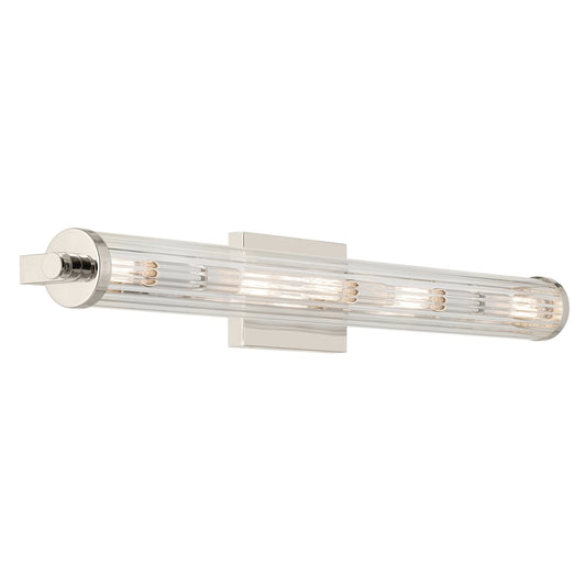 Kichler Azores 32-in 5 -Light Polished Nickel Industrial Vanity light bar 5696754
