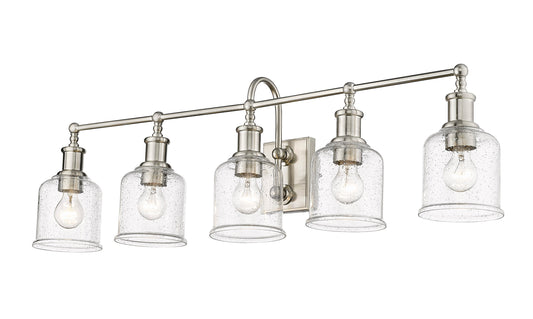 Z-Lite Bryant 40.5-in 5 -Light Brushed Nickel Industrial Vanity light