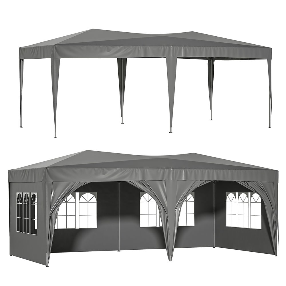 Runesay 20-ft x 10-ft Rectangle Grey Party canopy