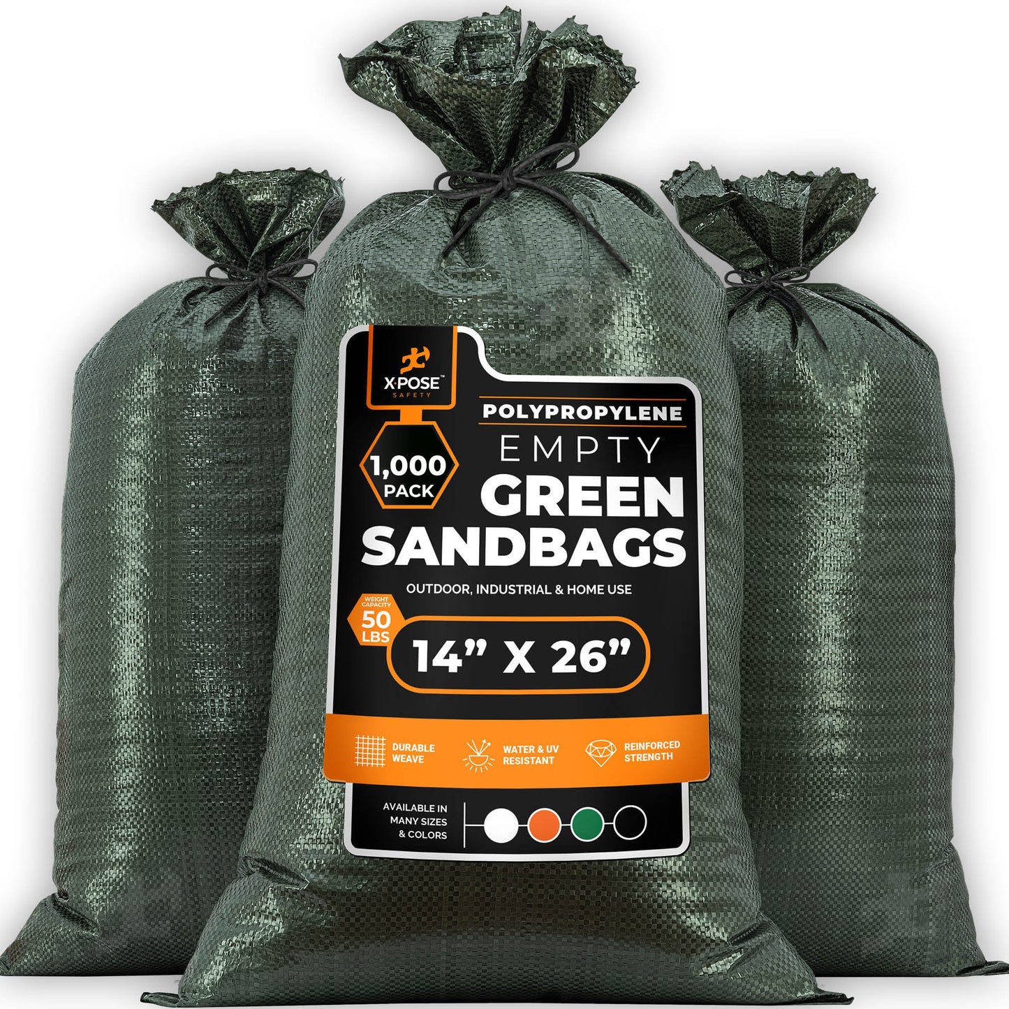 XPOSE SAFETY 1000 -Pack 50-lb Capacity Woven polypropylene Sand Bags